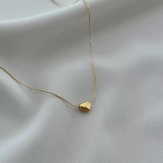 Stainless Steel Heart Pendant Necklace for Women – Adjustable Chain, Casual & Party Jewelry
