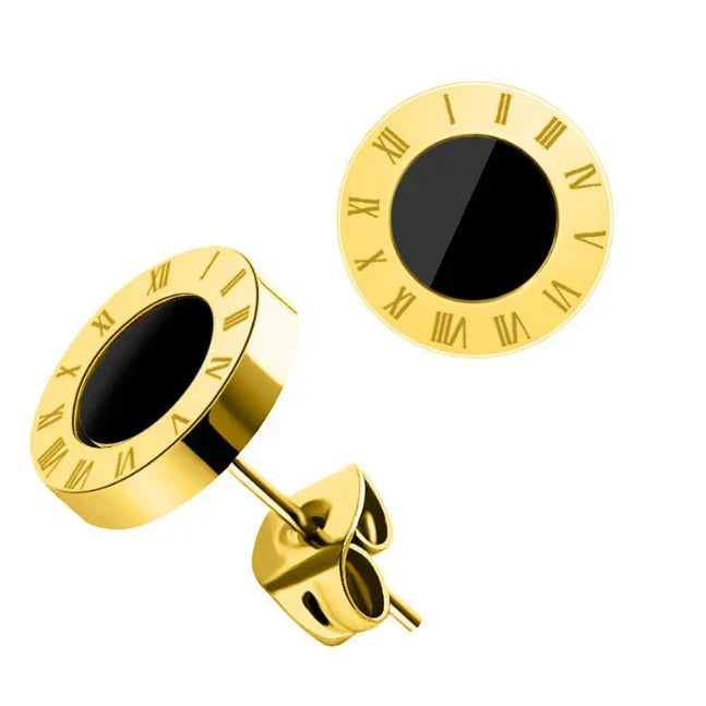 Stainless Steel Black Romania 4-Piece Jewellery Set