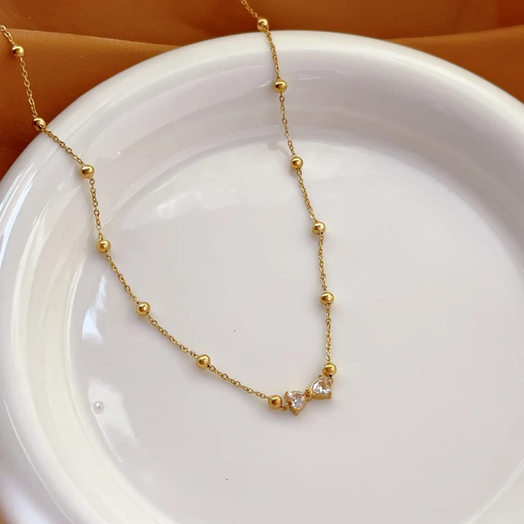 SERAPHIC BOW CHARM DUO – NECKLACE BRACELET COMBO