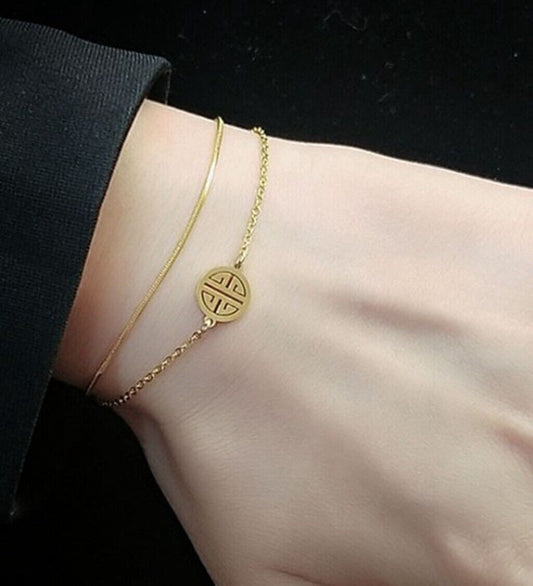 Stainless Steel Layered chain Bracelet