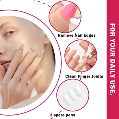 Nail Polish Remover Pen/Corrector (Refillable) with 3 Extra Tips