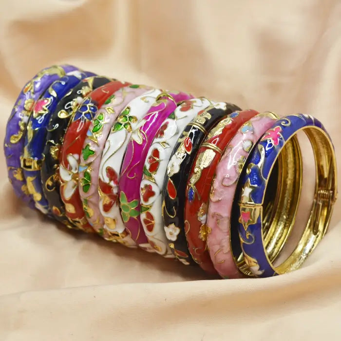 Antique Meena Kari Bangle-Waterproof Party Wear
