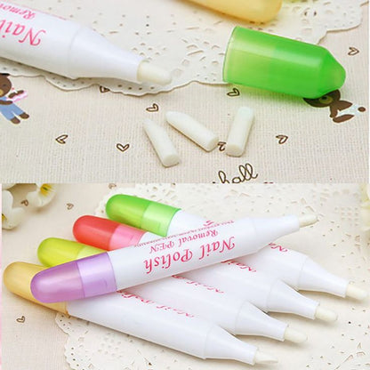 Nail Polish Remover Pen/Corrector (Refillable) with 3 Extra Tips