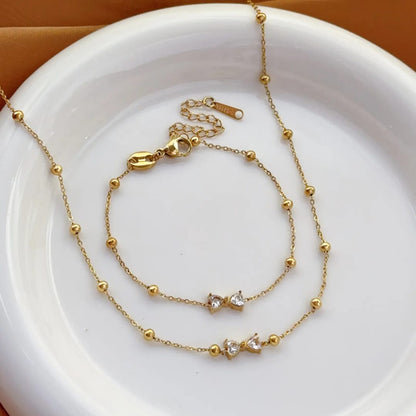 SERAPHIC BOW CHARM DUO – NECKLACE BRACELET  COMBO