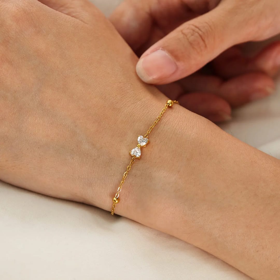 SERAPHIC BOW CHARM DUO – NECKLACE BRACELET  COMBO