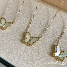 Butterfly Shell Necklace for Women – Waterproof, Hypoallergenic & Minimal