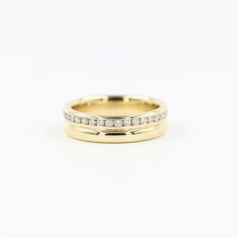 Zircon Studded Dual Ring for Women | Stainless Steel