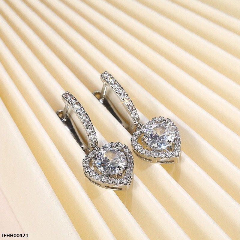 Heart Drop Silver Hoop Earrings for Women – Casual & Party Wear Round Hoops