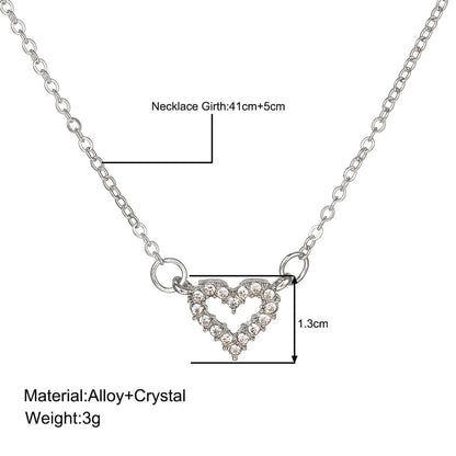 Silver Heart Necklace for Women | Stylish Alloy Fashion Jewelry