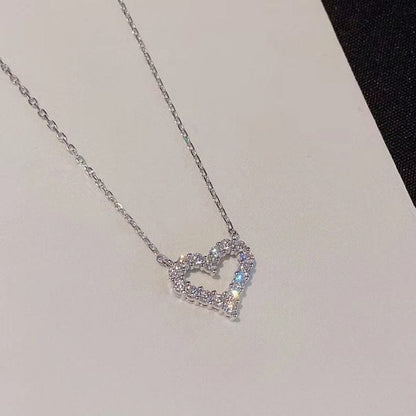 Silver Heart Necklace for Women | Stylish Alloy Fashion Jewelry