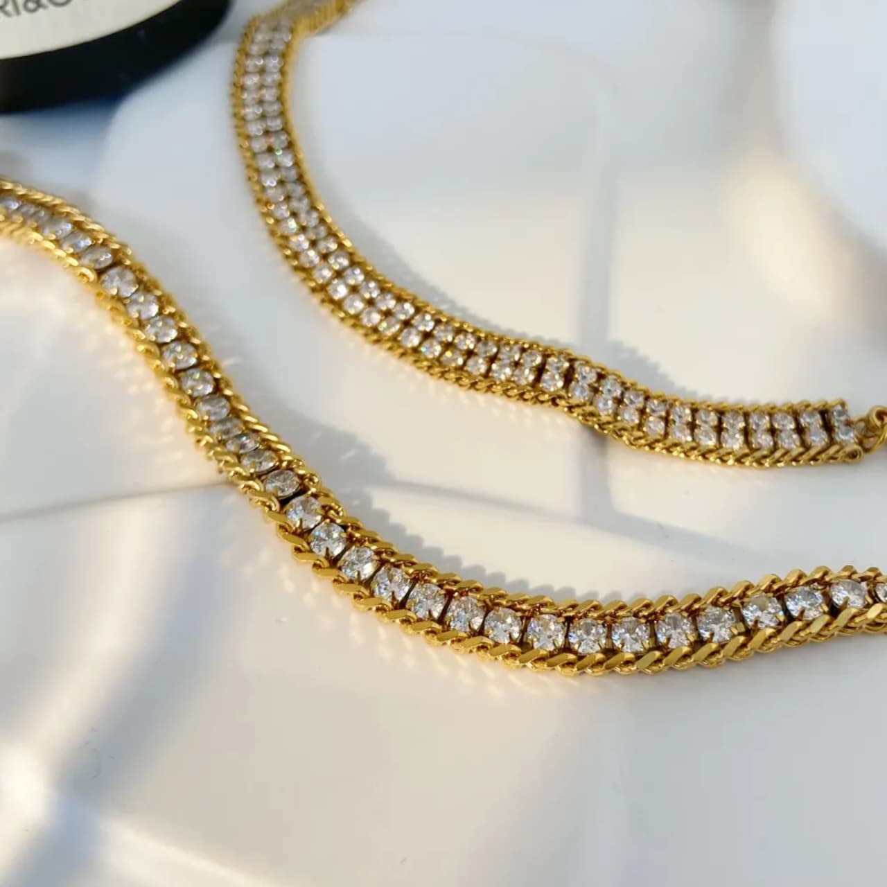 Zircon Studded Chain Bracelet for Women | Stainless Steel