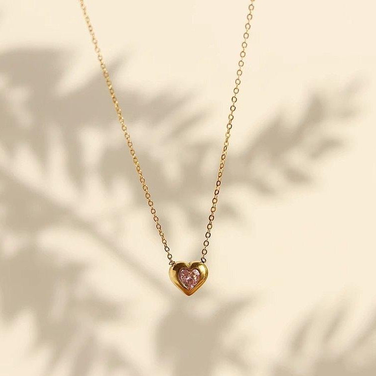 Stainless Steel Heart Pendant Necklace for Women – Casual ,Party Wear for Her!