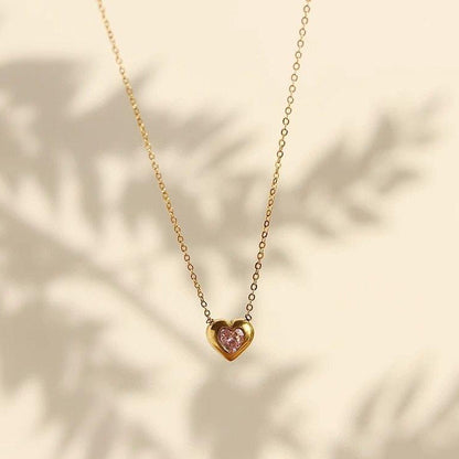 Stainless Steel Heart Pendant Necklace for Women – Casual ,Party Wear for Her!