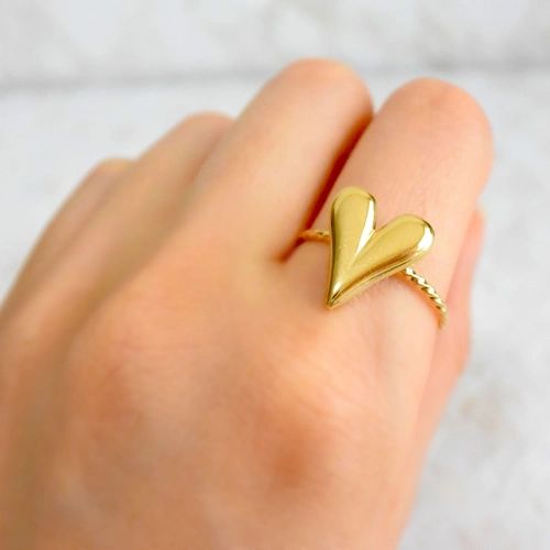 Heart Stainless Steel Ring for Women – Waterproof, Tarnish-Free & Minimal