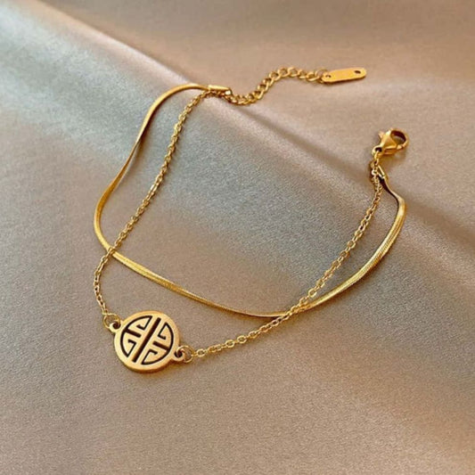 Stainless Steel Layered chain Bracelet